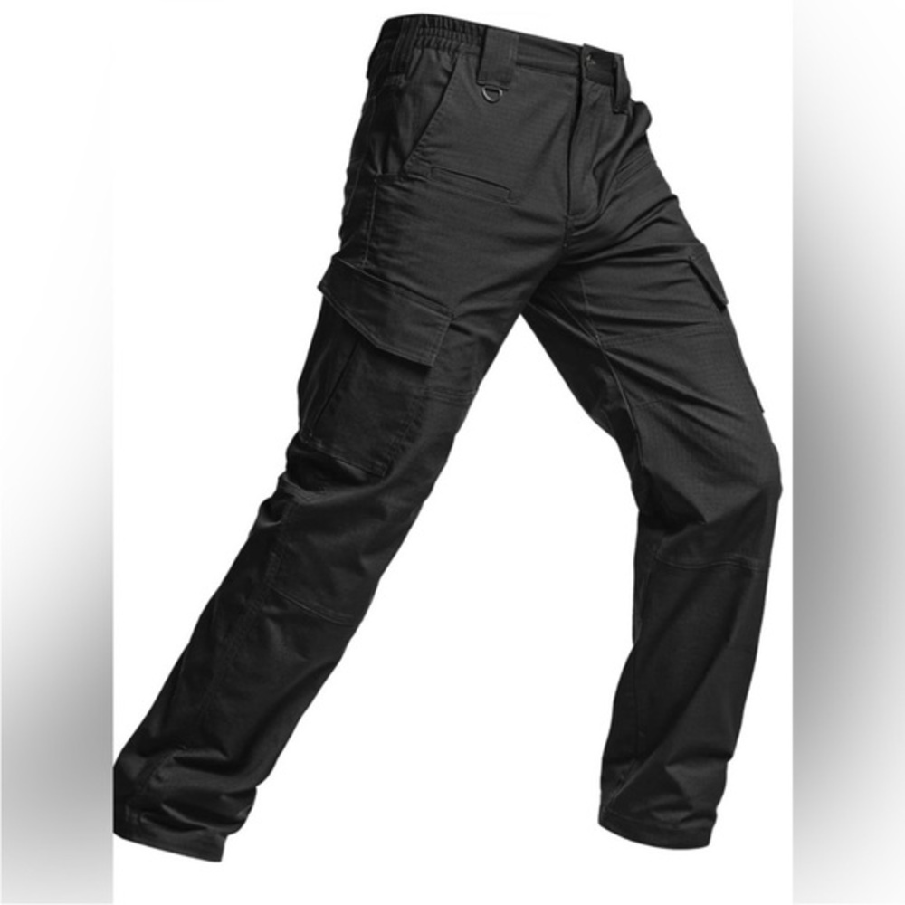 CQR Men's Flex Ripstop Tactical Pants, Water Resistant‎ Stretch Cargo Pants